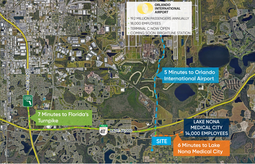 Lake Nona Pads Drive Time Map