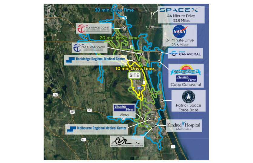 Space Coast Residential Proximity Map