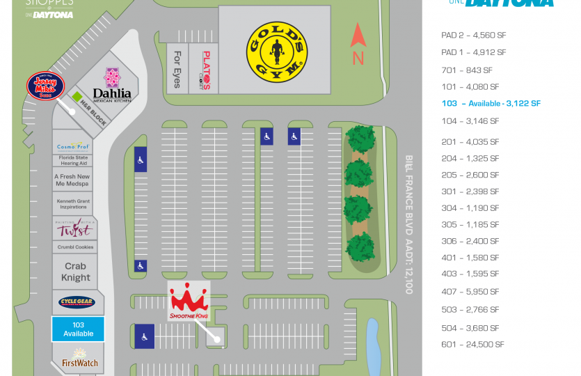 Shoppes at One Daytona Site Plan