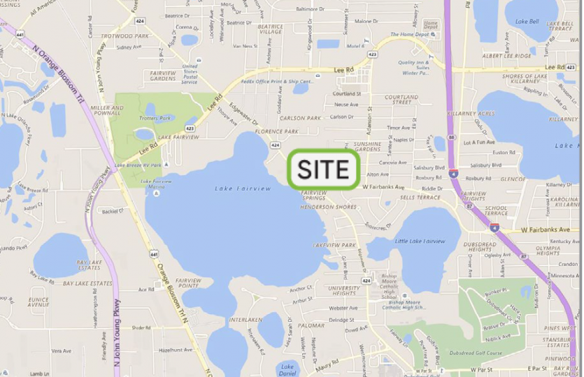 4401 Edgewater Drive Site Location